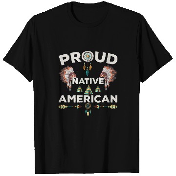 Discover Proud Native American Dream Catcher Feather Headdress Tepee T-Shirts