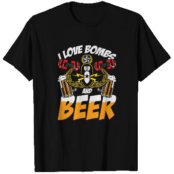 Discover Beer Fun EOD for Men I Love Bombs and Beer T-Shirts