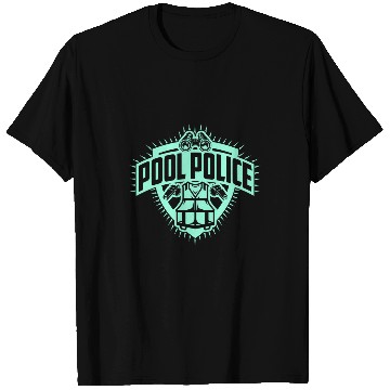 Discover Funny Pool Police Men Womens Lifeguard Security 1 T-Shirts