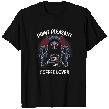 Discover Coffee Fun Point Pleasant Coffee Lover Cryptid Mothman T-Shirts