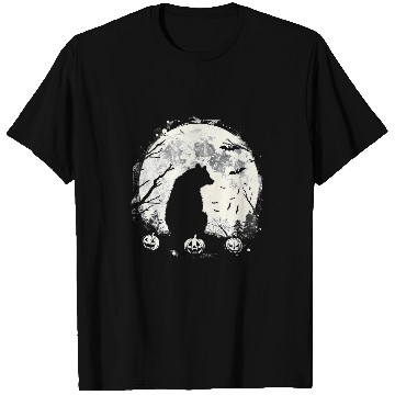Discover Bear Pet Halloween Bear Spooky Moon Pumpkin Witchcraft Spider Web T-Shirts