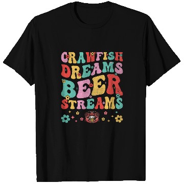 Discover Beer Fun Cajun Crawfish Crayfish Boil Beer Drinking Beer Lover 38 T-Shirts