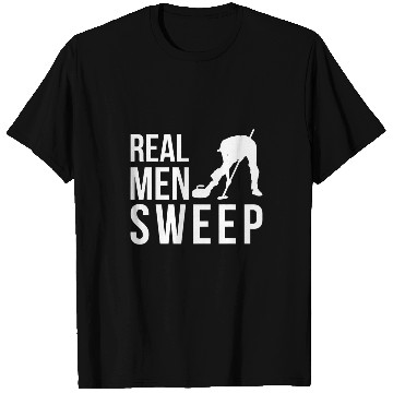 Discover Real Men Sweep Curling Curler Ice Curl T-Shirts