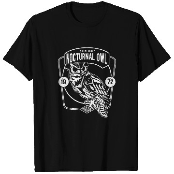 Discover Owl Pet Silent Night Nocturnal Owl T-Shirts
