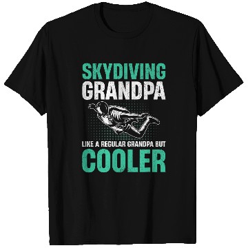 Discover Mens Base Jumping Skydiving Grandpa Like a regular Grandpa Cooler T-Shirts