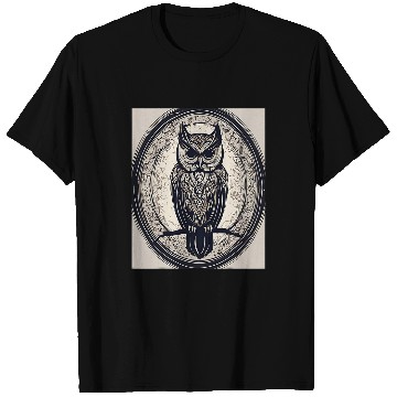 Discover Owl Pet Shadowed Owl Silent Night Observer T-Shirts