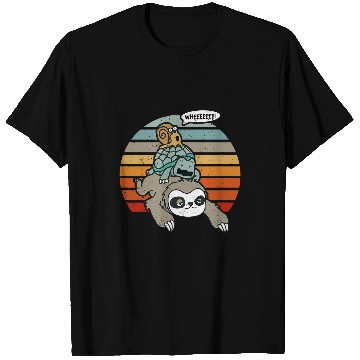Discover Sloth Pet SLOWPOKE Sloth Turtle Snail Retro Sunset Cute Animals T-Shirts