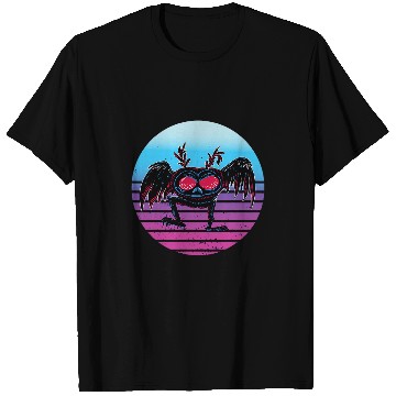 Discover Retro Sunset Mothman Cryptozoology Cryptid Monster Folklore T-Shirts