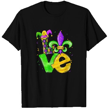 Discover Mardi Gras Love Funny New Orlean carnivals Men Womens T-Shirts