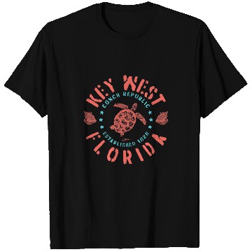 Discover Turtle Pet Key West Florida Conch Republic Sea Turtle 1 T-Shirts