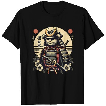 Discover Samurai Cat Japan Culture Ancient T-Shirts