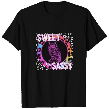 Discover Owl Pet Cute Barn Owl 90s Nostalgia Rainbow Leopard Print Tropical T-Shirts