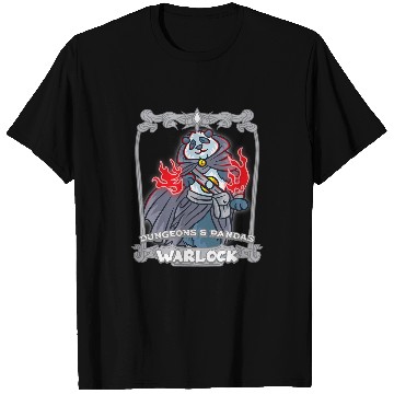Discover Panda Pet warlock dungeons and pandas nerdy panda nerd geek rpg dice T-Shirts