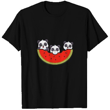 Discover Panda Pet Watermelon Funny Watermelons Fruit Lover Graphic T-Shirts