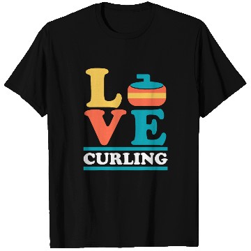 Discover Love Curling Curler Sport Lover Curling Stone T-Shirts