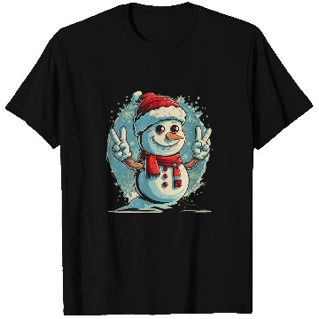 Discover Snowman Harmony Peaceful Winter Emblem T-Shirts