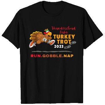 Discover Turkey Trot Thanksgiving Marathon Running Thunder Cloud Subs T-Shirts