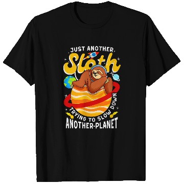 Discover Sloth Pet Space Trying to Slow Down Planet Save Earth Jupiter T-Shirts