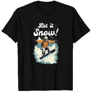 Discover Ski Let it Snow Snowboard Vacation Snowboarder Mountain T-Shirts