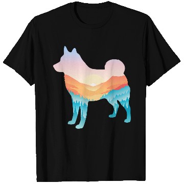 Discover Schipperke Nature Hiking Dog Sunrise Adventure T-Shirts