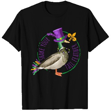 Discover Shake Your Tail Feather Mardi Gras Duck Hunting T-Shirts