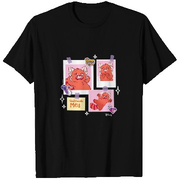 Discover Panda Pet Turning Red Red Panda Mei Grid T-Shirts