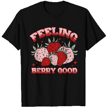 Discover Retro Strawberry Feeling Berry Good Positive Mind Happy Life T-Shirts