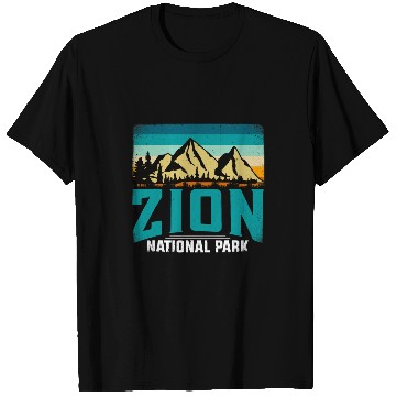 Discover Retro Zion National Park Hiking T-Shirts