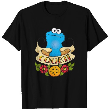 Discover Sesame Street Cookie Monster Cookie Tattoo T-Shirts