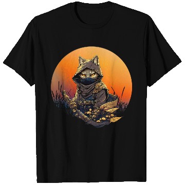 Discover Japanese samurai cat tattoo kawaii ninja cat 21 T-Shirts