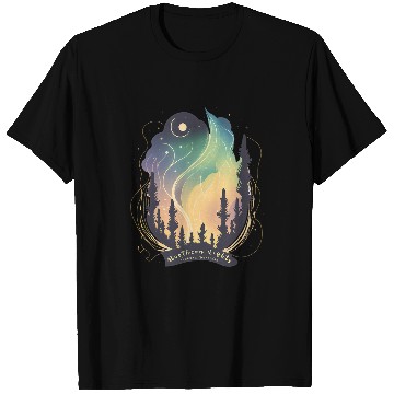 Discover Northern Lights Aurora Borealis Beautiful and Colorful Sky T-Shirts