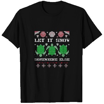 Discover Turtle Pet Let It Snow Somewhere Else Beach Ugly Merry Xmas T-Shirts