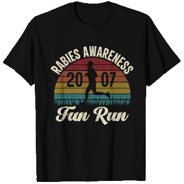 Discover Rabies Awareness Fun Run Funny TV Comedy Running T-Shirts