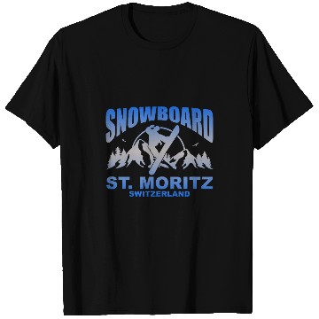 Discover Snowboard Rider St Moritz Switzerland T-Shirts