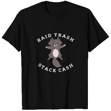 Discover Raccoon Pet Raid Trash Stack Cash Funny Raccoon Gag Gift 2 T-Shirts