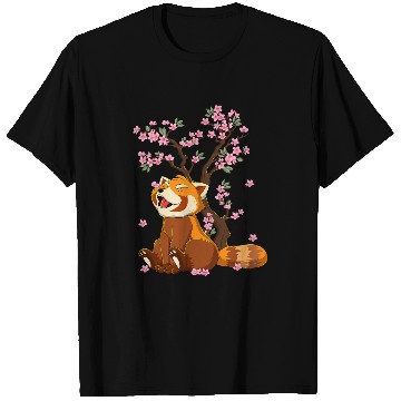 Discover Panda Pet Kawaii Red Panda Japanese Cherry Blossom T-Shirts