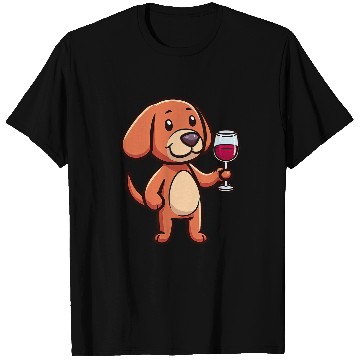 Discover Wines Fun Vizsla Wines Funny Dog Beverage T-Shirts