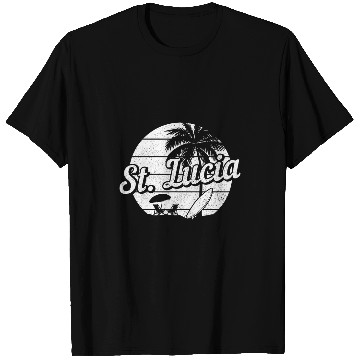 Discover St Lucia Surf vintages Souvenir Beach Surfer T-Shirts