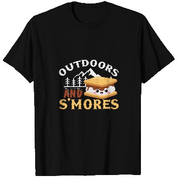 Discover Kawaii Outdoors And Smores Campfire Marshmallow Roasting T-Shirts