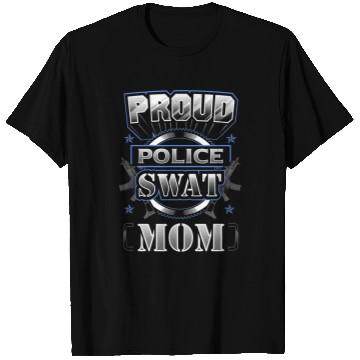 Discover Proud Police SWAT Mom Graphic T-Shirts