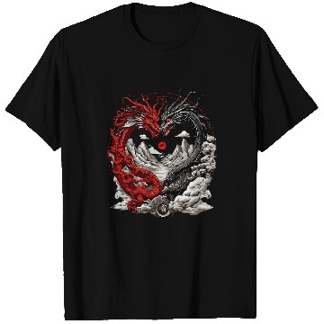 Discover Dragon Pet two dragons facing off dragon yingyang 2 T-Shirts