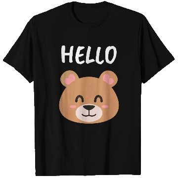 Discover Bear Pet Hello Teddy Bear Head Smiling Stuffed Animal Cuddle Snuggle T-Shirts