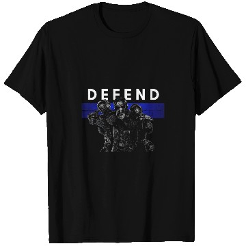 Discover Police Job Defend The Police Cool Swat Team Thin Blue Line Flag Cop T-Shirts