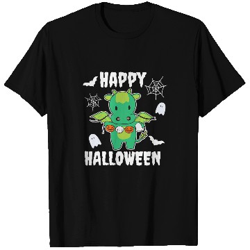 Discover Dragon Pet Happy Halloween Pumpkin Bat Dragon Halloween T-Shirts