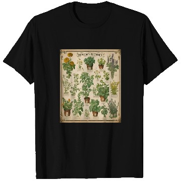 Discover Medicinal Herb Garden Labels T-Shirts
