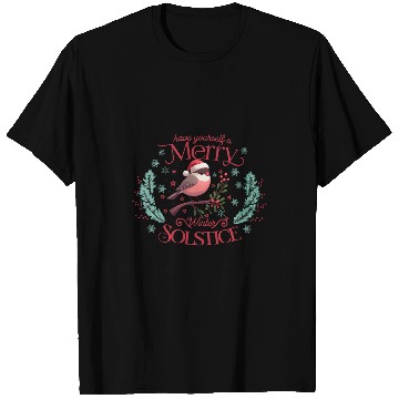 Discover Merry Winter Solstice Bird Wishing A Magical Winter Solstice T-Shirts