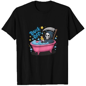 Discover Duck Pet Off Grim Reaper Spooky Snarky Skeletons Funny T-Shirts