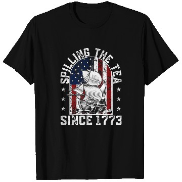 Discover Spilling The Tea Since 1773 vintages Us History Teacher T-Shirts