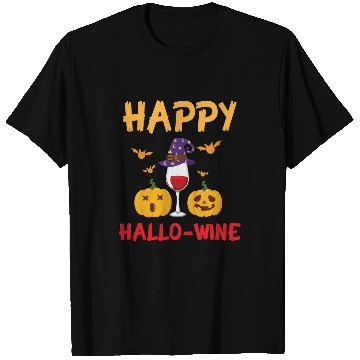 Discover Wines Fun Halloween Happy Hallo Wines in Halloween bat T-Shirts