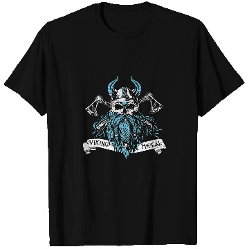 Discover Viking Warrior Metal Viking Skull Norse Mythology Valhalla T-Shirts